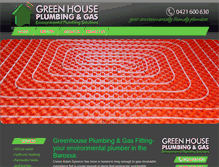 Tablet Screenshot of greenhouseplumbingandgas.com